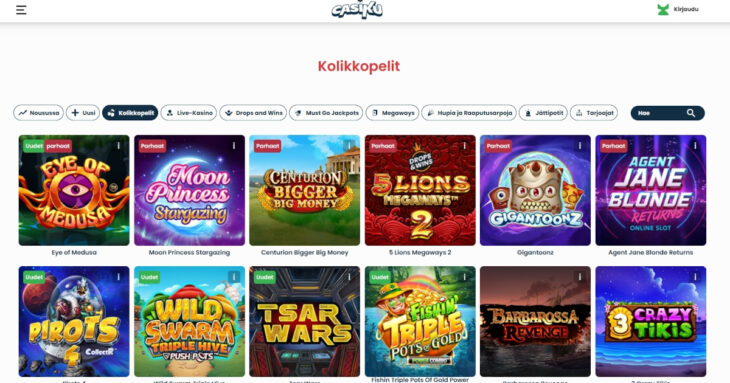 casiku kolikkopelit
