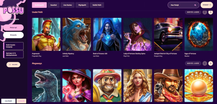 possu casino kolikkopelit
