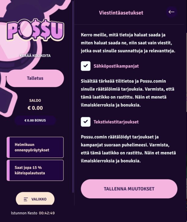 Possu kasino uutiskirje