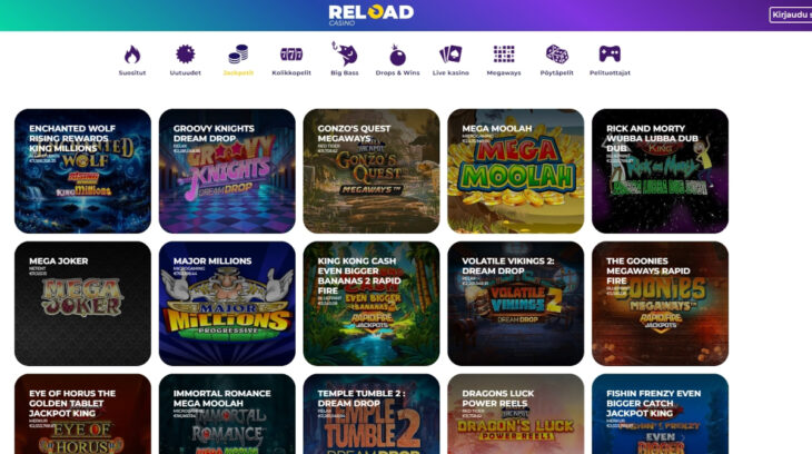 reload casino jackpotit