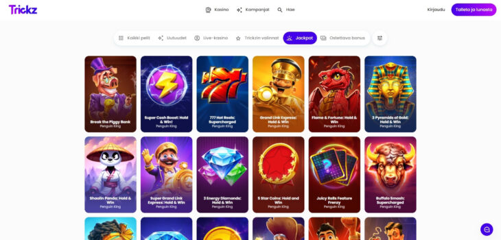 trickz jackpot pelit