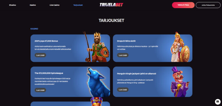 trivelabet bonukset