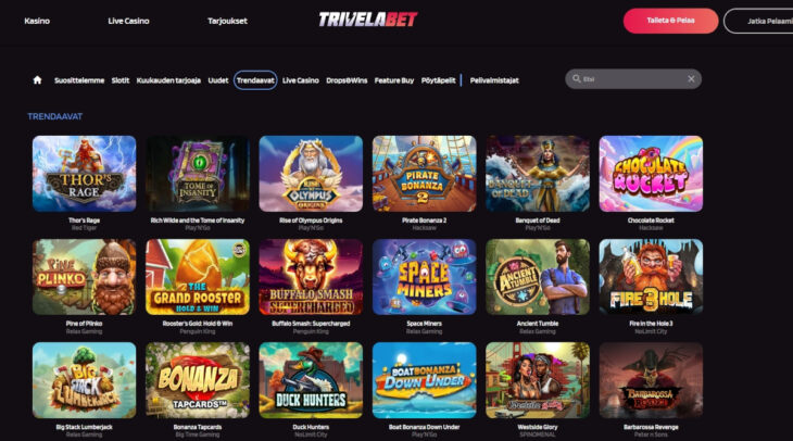 trivelabet kolikkopelit