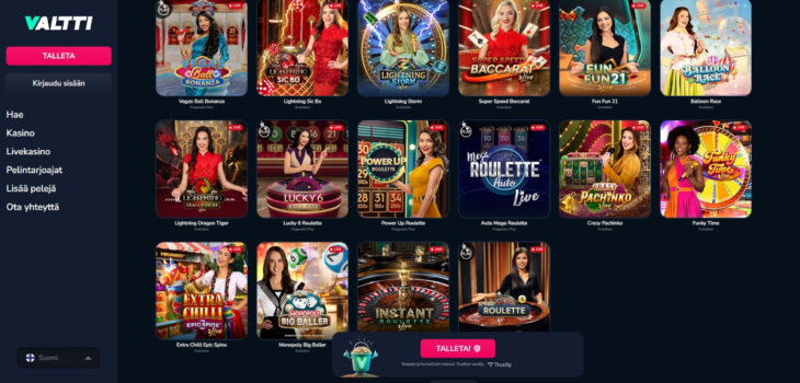 valtti live casino