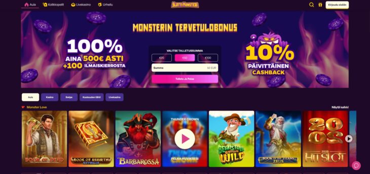 slottimonsteri kokemuksia