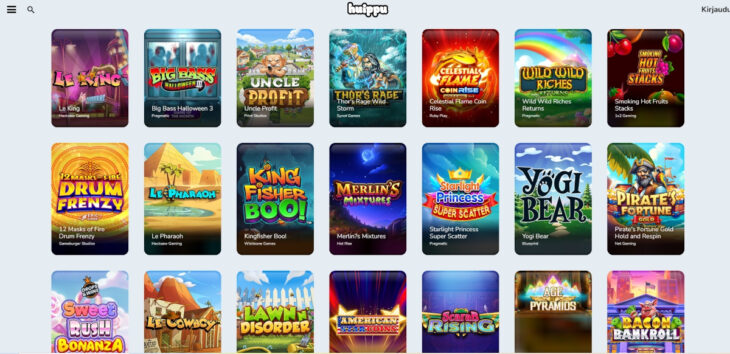 huippu kasino pelivalikoima