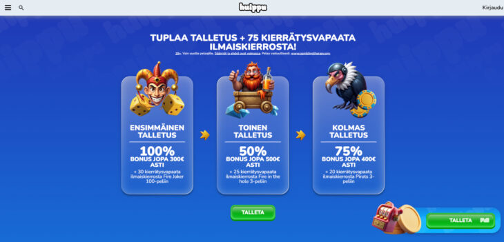 huippu kasinon bonukset