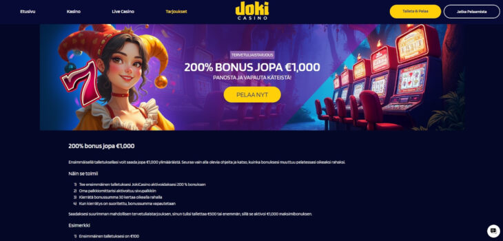 joki casino bonukset