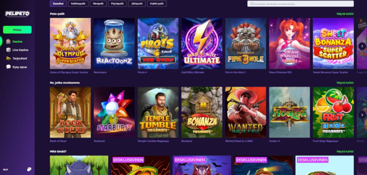 pelipeto pelivalikoima