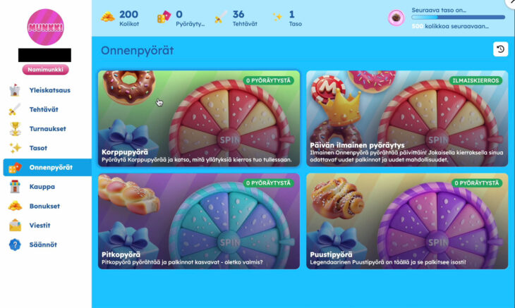 Munkkikasinon muut edut