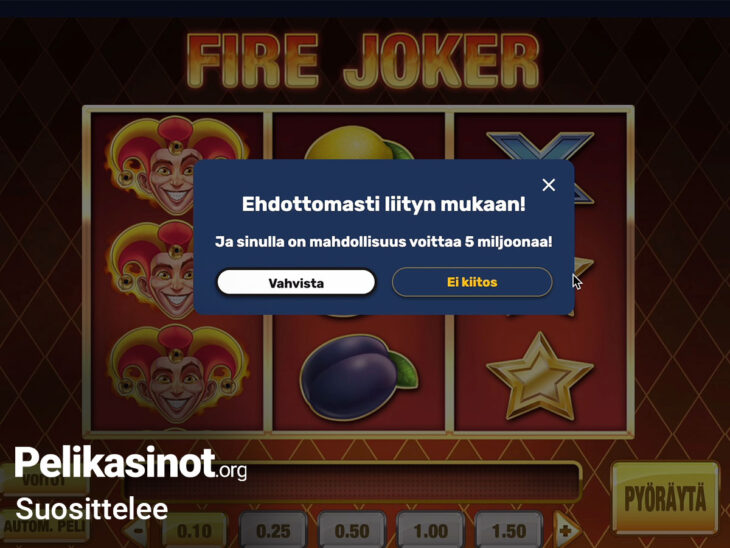 Onnelapottiin voi osallistua kaikissa peleissä