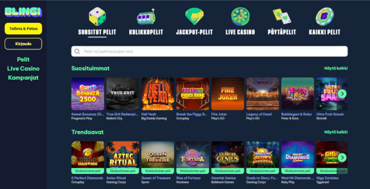 blingi casino pelit