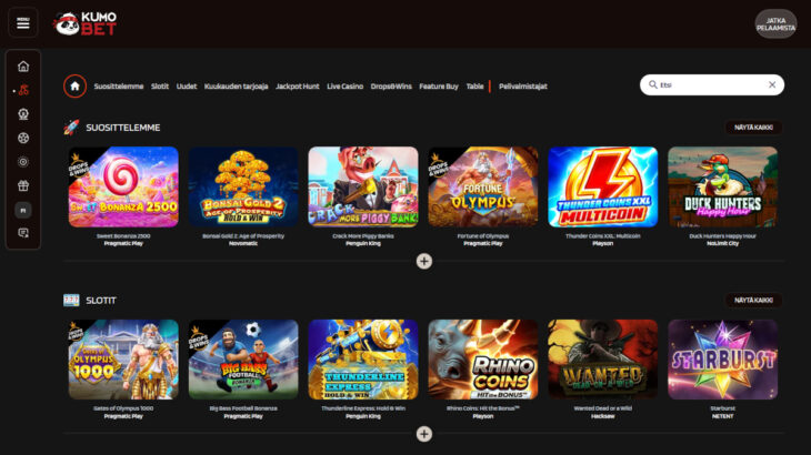 kumobet pelit